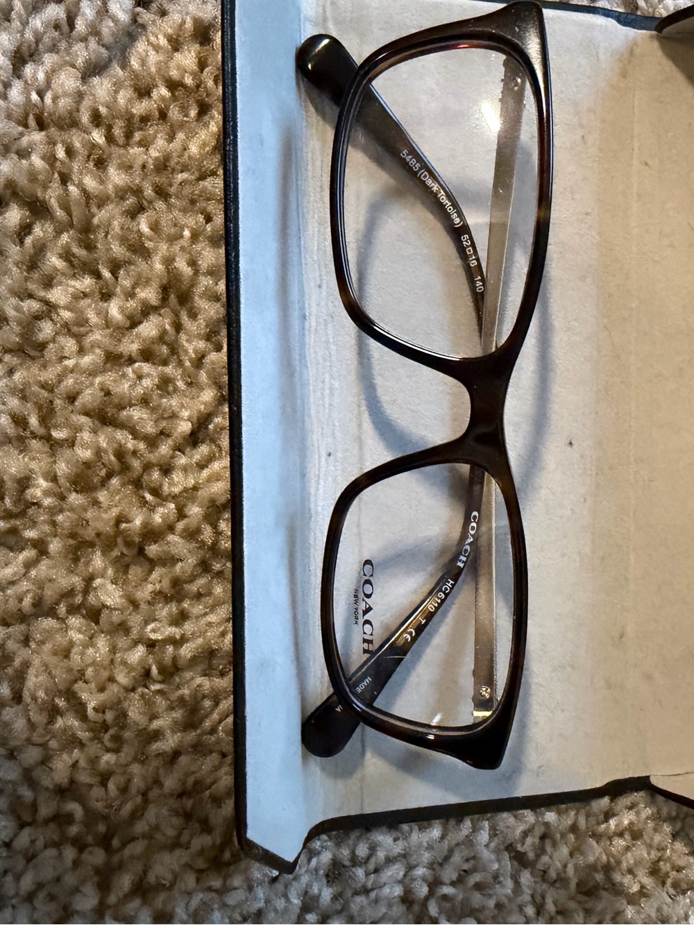 Coach Brown Women's Rectangular Eyeglass Frames